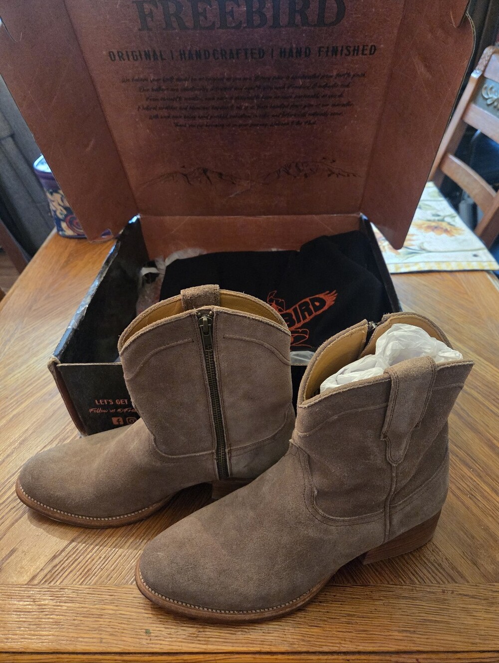 Freebird Taupe Suede Boots 10 Women